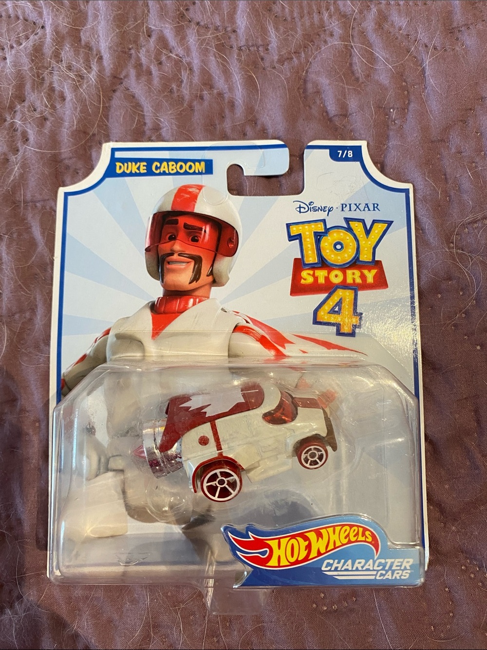 Disney Hot Wheels Duke Caboom White & Red Character Car - Toy Story 4